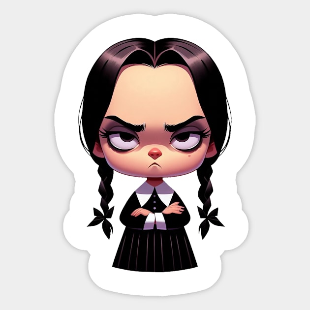 Cute Wednesday Addams Sticker by Dmytro